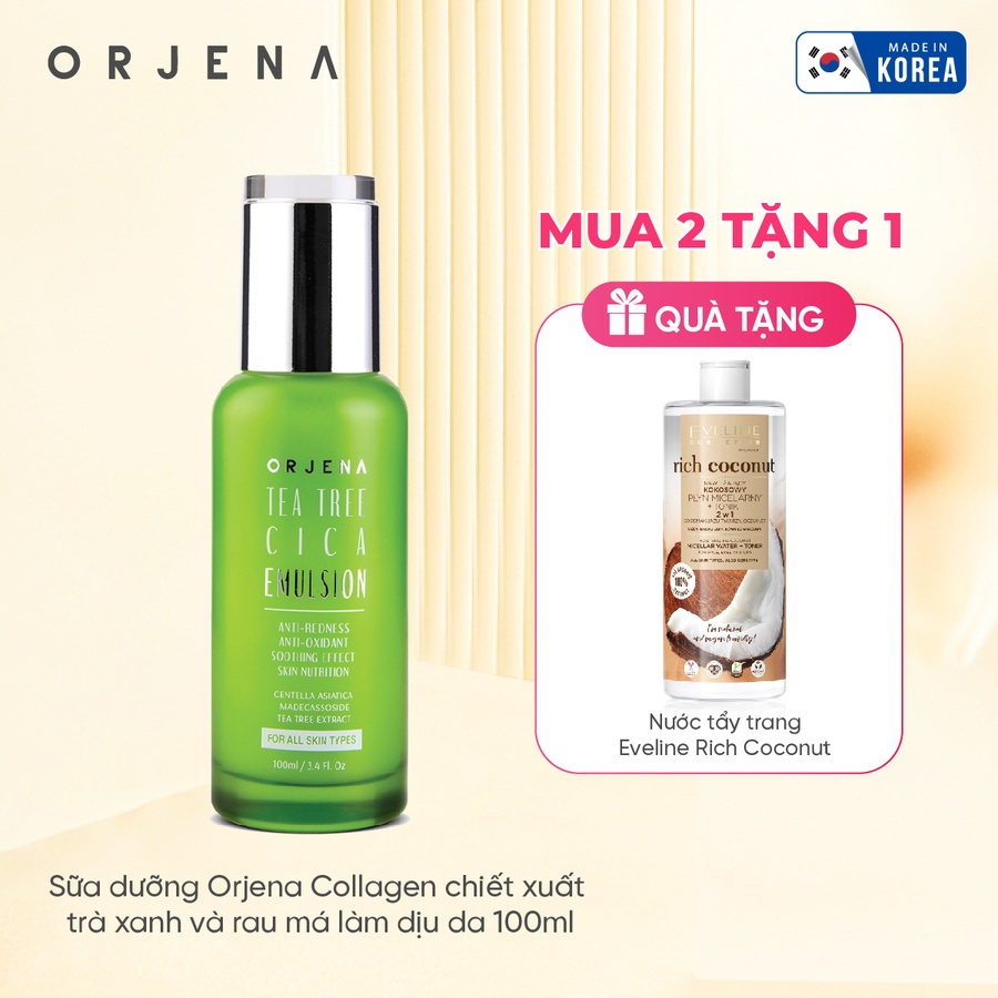 Combo 2 Sữa dưỡng Orjena Collagen chiết xuất trà xanh và rau má làm dịu da 100ML (ORJE8486)