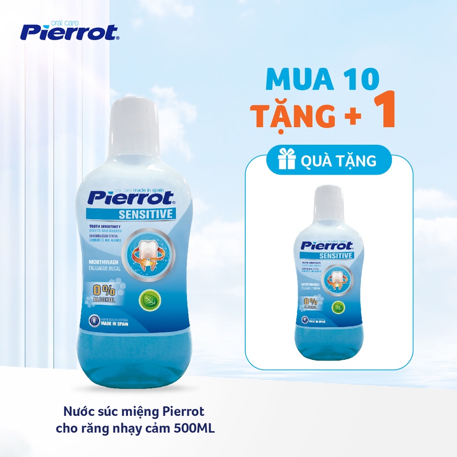 Combo 10 Nước súc miệng Pierrot cho răng nhạy cảm 500ML (PIER0721)