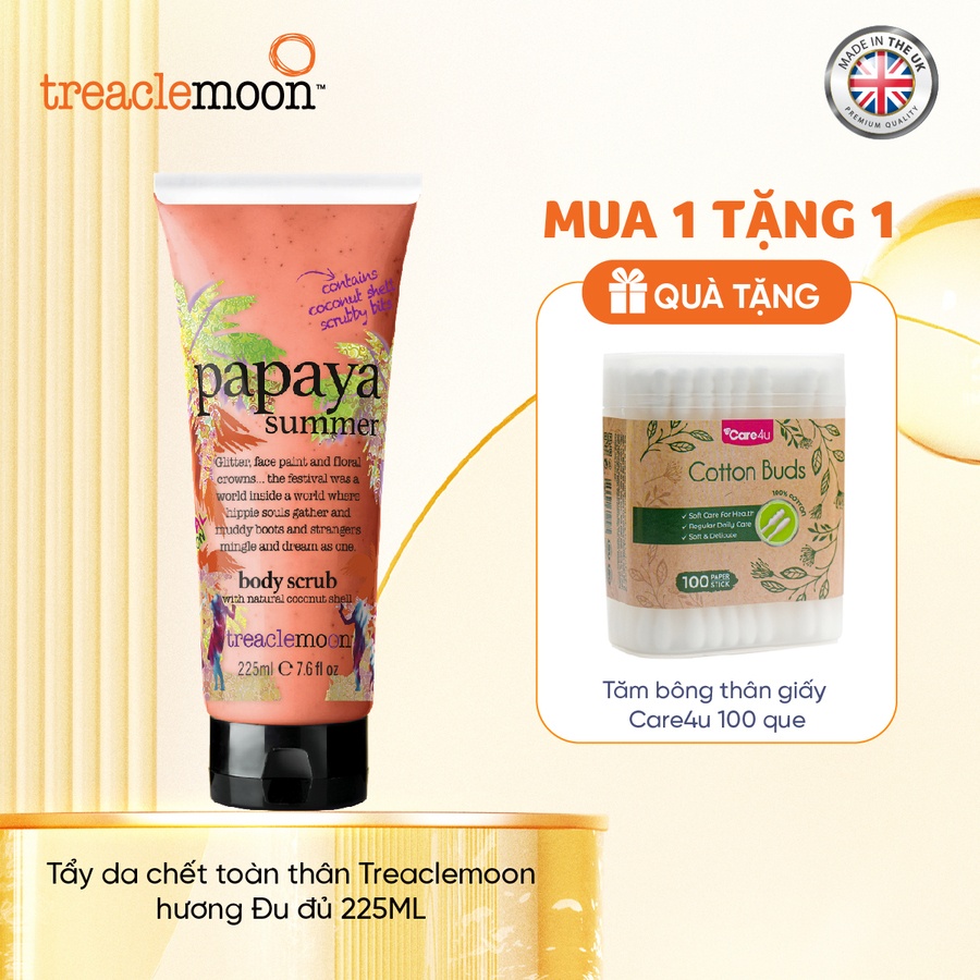 Tẩy da chết toàn thân Treaclemoon hương đu đủ 225ML