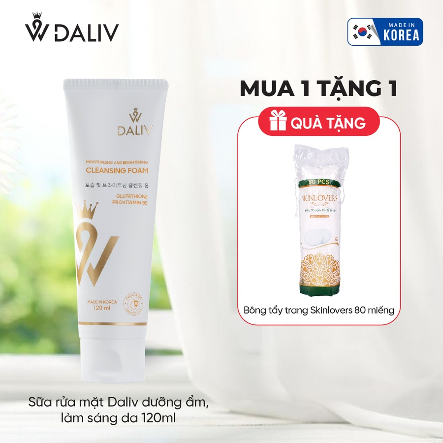 Sữa rửa mặt Daliv dưỡng ẩm, làm sáng da 120ML