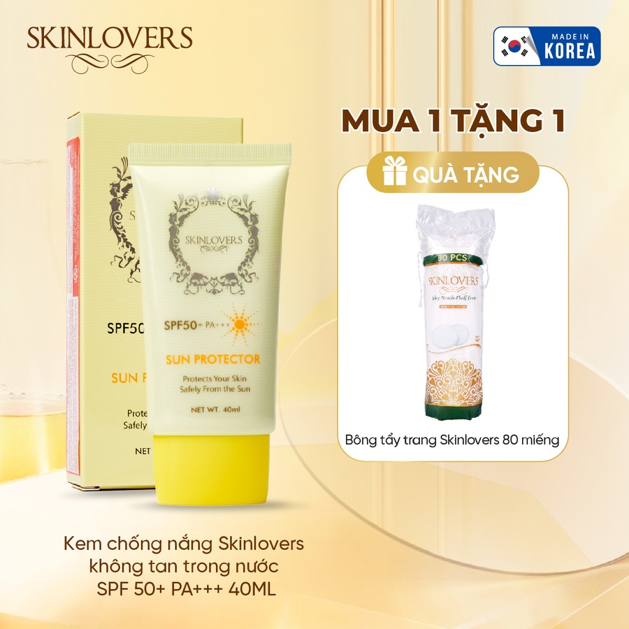 Kem chống nắng Skinlovers không tan trong nước SPF 50+ PA+++ 40ML