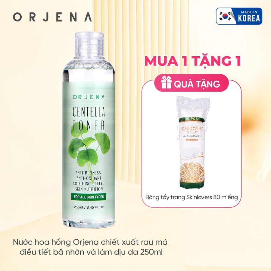 Nước hoa hồng Orjena chiết xuất rau má điều tiết bã nhờn và làm dịu da 250ML