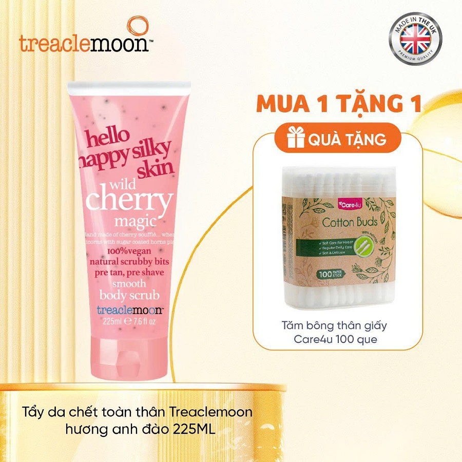 Tẩy da chết toàn thân Treaclemoon hương anh đào 225ML