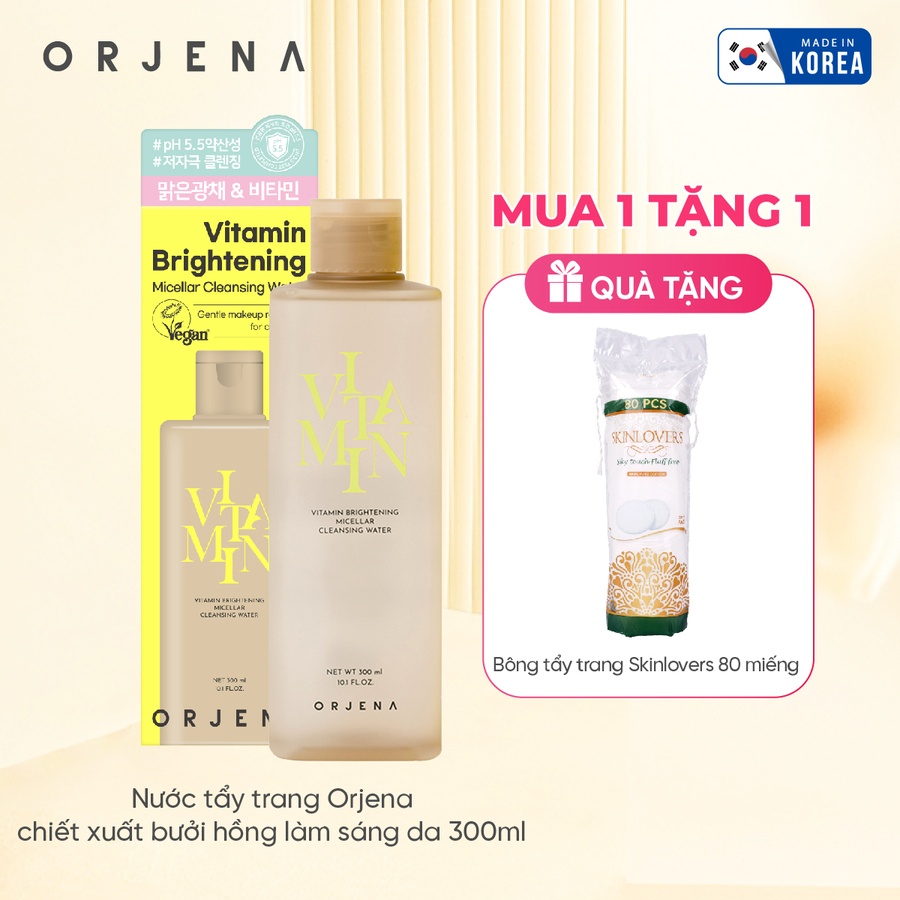 Nước tẩy trang Orjena chiết xuất bưởi hồng làm sáng da 300ML