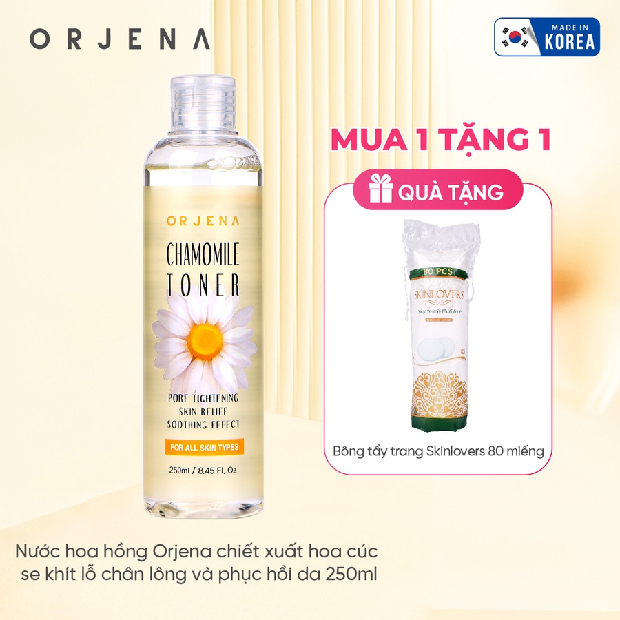 Nước hoa hồng Orjena chiết xuất hoa cúc se khít lỗ chân lông và phục hồi da 250ML