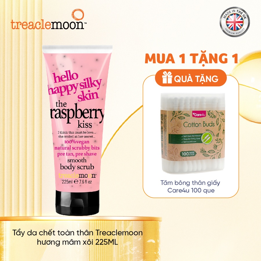 Tẩy da chết toàn thân Treaclemoon hương mâm xôi 225ML