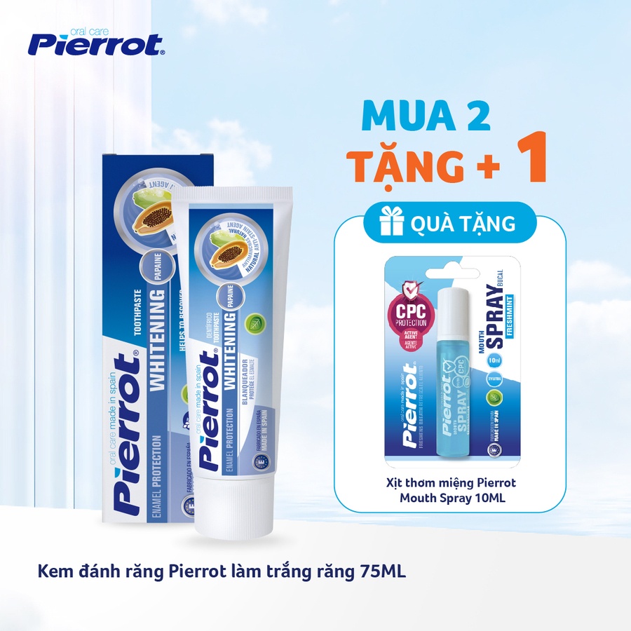 Combo 2 Kem đánh răng Pierrot làm trắng răng 75ML (PIER0841)