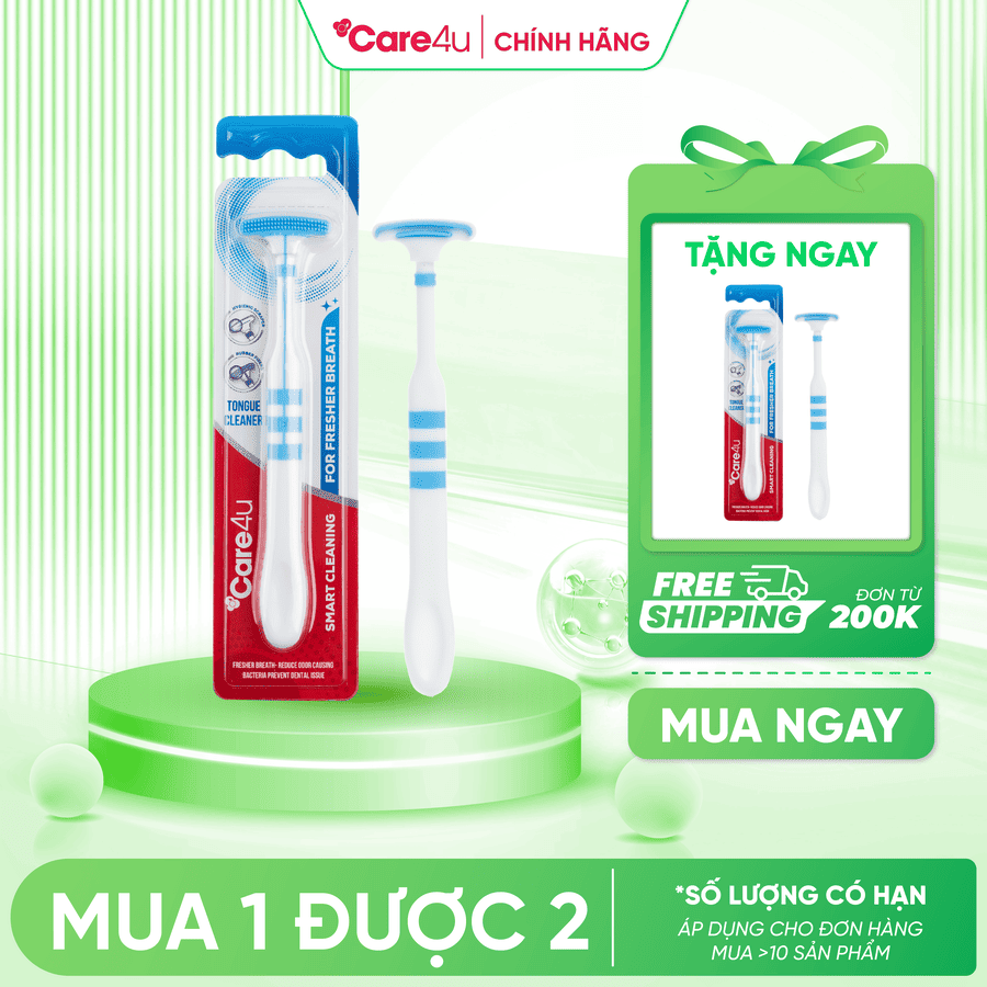 [Mua 1 tặng 1] Dụng cụ làm sạch lưỡi Care4u