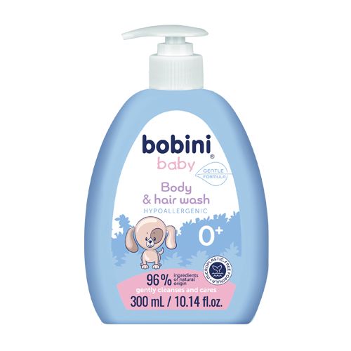 Gel tắm gội trẻ em Bobini Baby dịu nhẹ 1+ ngày tuổi 300ML