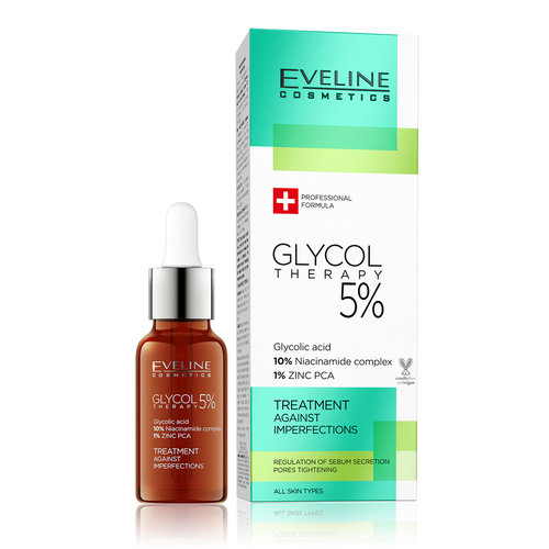 Tinh chất Eveline Glycol Therapy 5% se khít lỗ chân lông, ngừa mụn 18ML