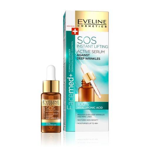 Tinh chất Eveline Facemed+ chống nhăn, dưỡng ẩm Hyaluronic 18ML