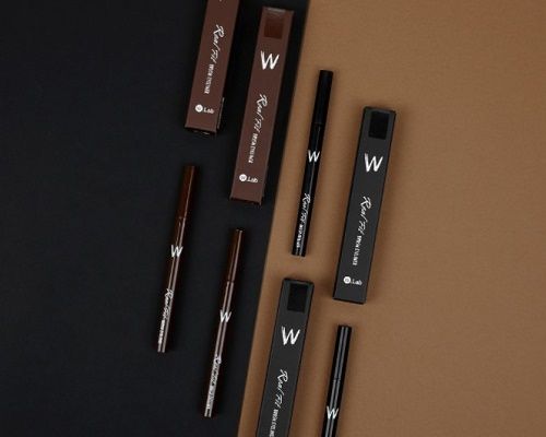 Bút kẻ mắt nước W.Lab Real Fit Brush Eyeliner không trôi No.02 Real Brown 0.6g 1