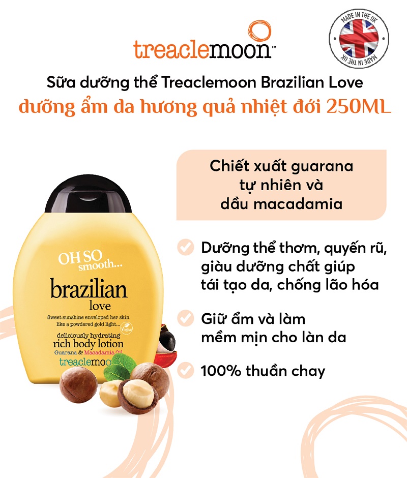 Sữa dưỡng thể Treaclemoon Brazilian Love dưỡng ẩm da hương quả nhiệt đới 250ML 1