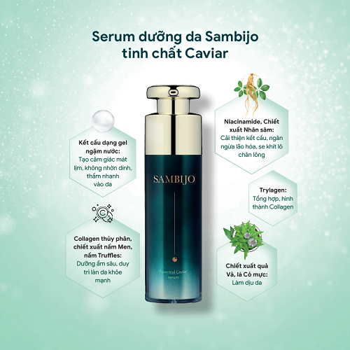 Serum dưỡng ẩm SAMBIJO chống nhăn, phục hồi da tinh chất Caviar 40ML 1