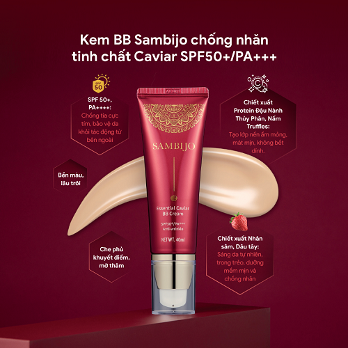 Kem BB SAMBIJO siêu mịn, chống nhăn tinh chất Caviar SPF50+/PA+++ 40ML 1