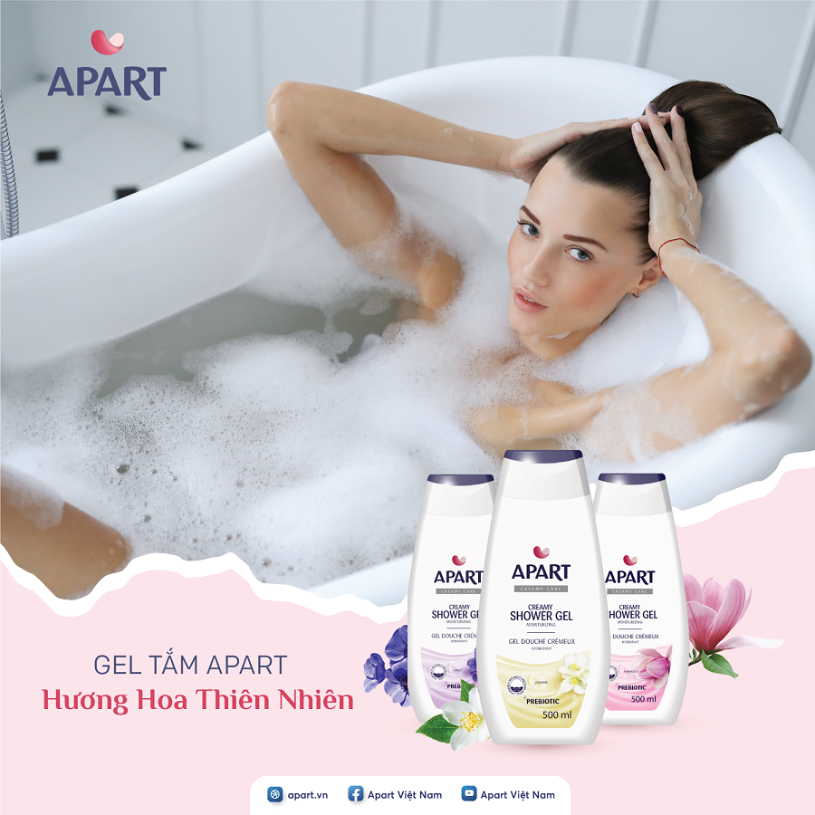 Gel tắm Apart dưỡng ẩm, mềm mịn da chiết xuất hoa violet 500ML 2