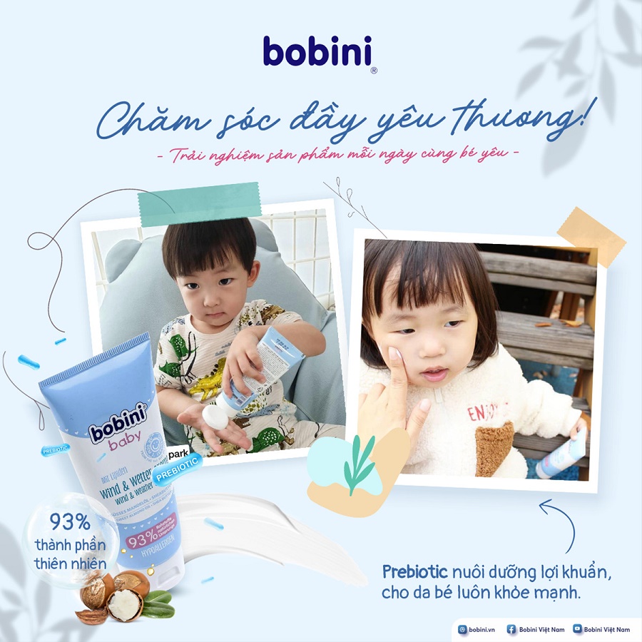 Kem dưỡng ẩm trẻ em Bobini Baby chống nẻ 1+ ngày tuổi 75ML 3