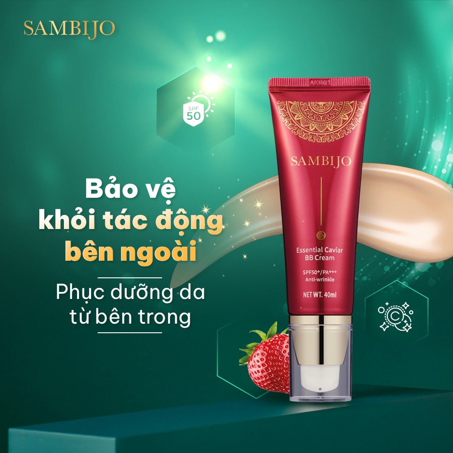 Kem BB SAMBIJO siêu mịn, chống nhăn tinh chất Caviar SPF50+/PA+++ 40ML 3