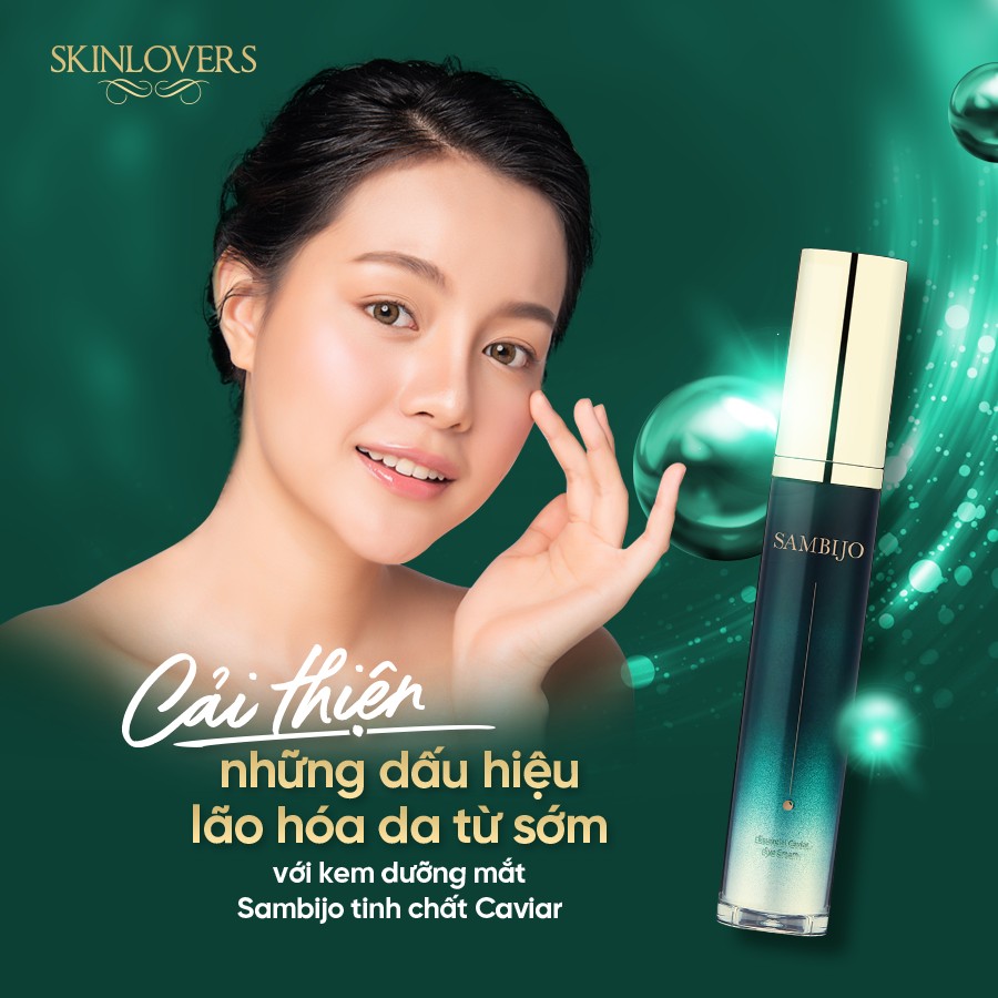 Kem dưỡng mắt SAMBIJO chống nhăn, phục hồi da tinh chất Caviar 15ML 2