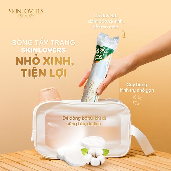 Bông tẩy trang Skinlovers 120+30 miếng 3