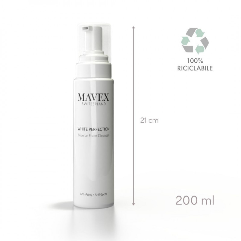 Bọt rửa mặt trắng da Mavex White Perfection giảm dấu hiệu lão hoá, mờ thâm 200ML 2