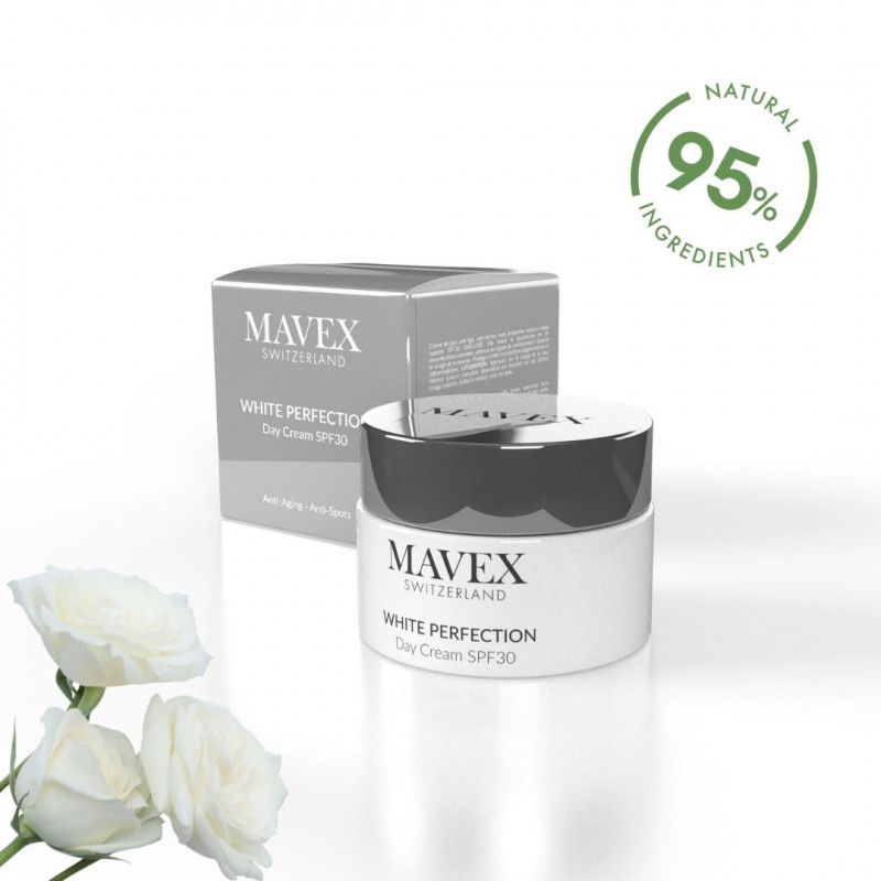 Kem dưỡng trắng da ban ngày SPF30 Mavex White Perfection giảm dấu hiệu lão hoá, mờ thâm 50ML