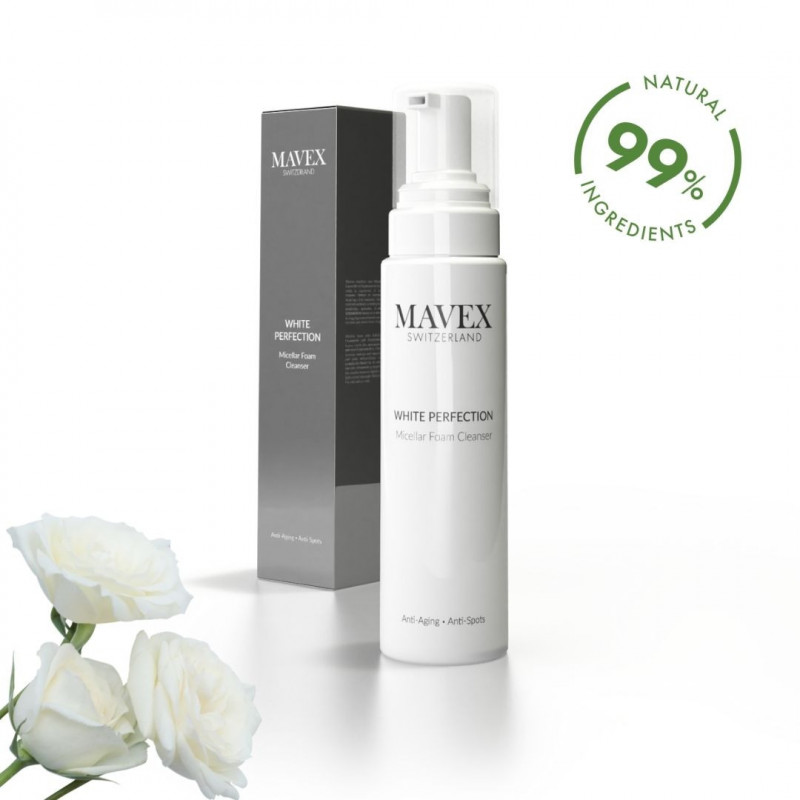 Bọt rửa mặt trắng da Mavex White Perfection giảm dấu hiệu lão hoá, mờ thâm 200ML