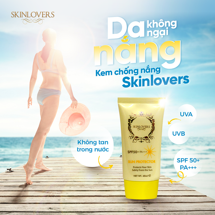 Kem chống nắng Skinlovers không tan trong nước SPF 50+ PA+++ 40ML 1