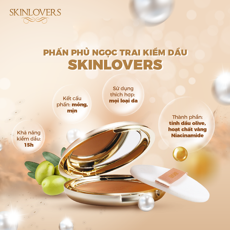 Phấn phủ Skinlovers Blooming ngọc trai siêu mịn số 23_22g 2