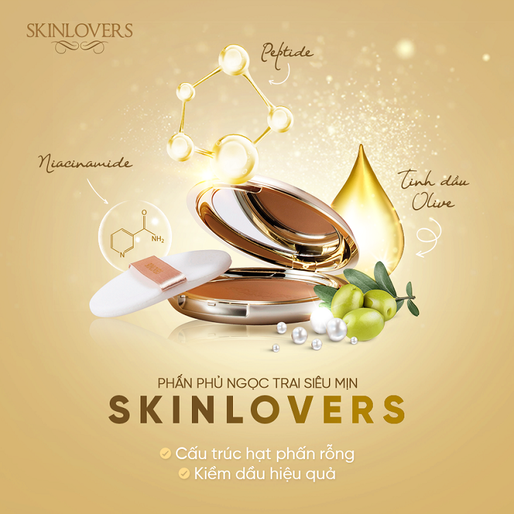 Phấn phủ Skinlovers Blooming ngọc trai siêu mịn số 21_22g 1