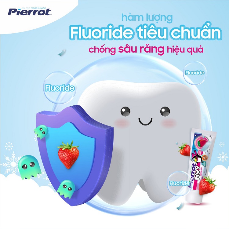 Gel đánh răng trẻ em Pierrot Piwy hương dâu tây 75ML 2