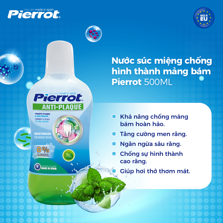 Nước súc miệng Pierrot chống hình thành mảng bám 500ML 1