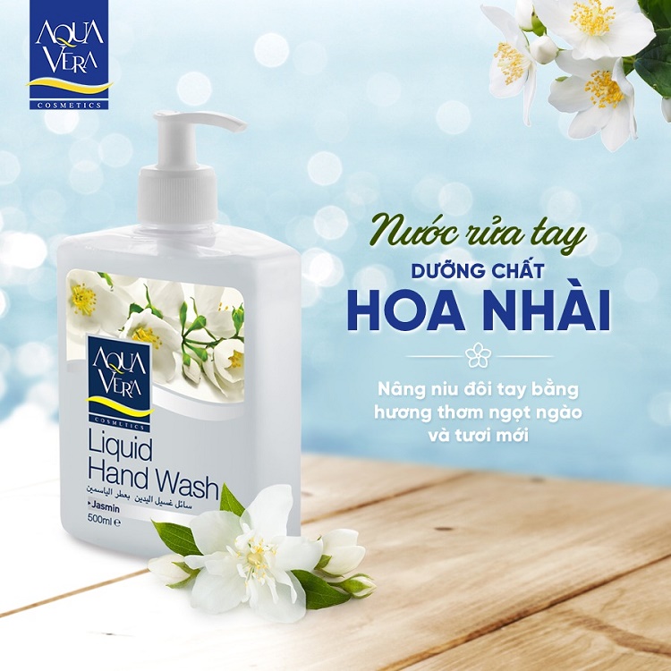 Nước rửa tay dưỡng da AquaVera hương hoa nhài 500ML 2