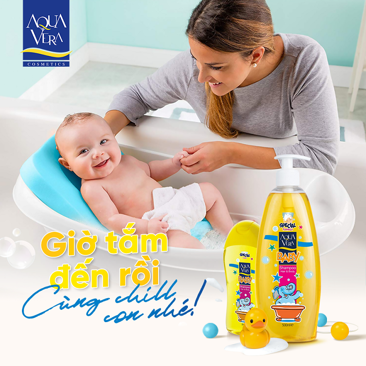 Gel tắm gội toàn thân AquaVera dành cho trẻ em 500ML 1