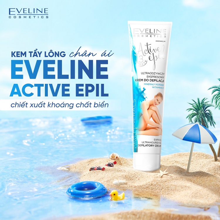 Kem tẩy lông Eveline Active Epil chiết xuất khoáng chất biển 125ML 1