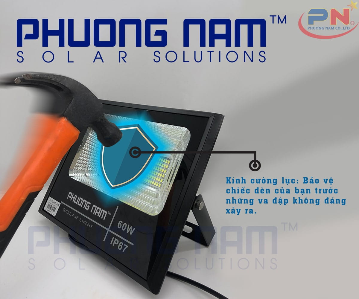 Đèn năng lượng mặt trời Phương Nam Solar chịu lực, chịu nhiệt tốt