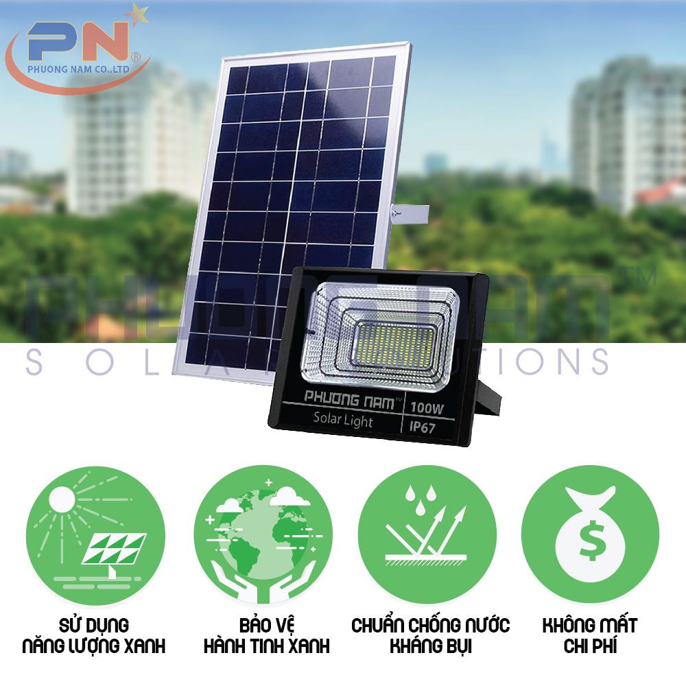 Đèn năng lượng mặt trời Phương Nam Solar bảo vệ môi trường