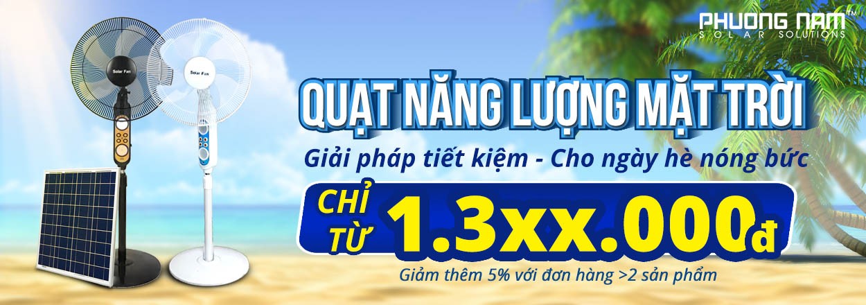 Quạt năng lượng mặt trời cho mua hè tiết kiệm