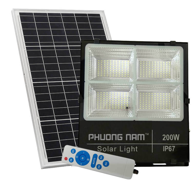 Đèn LED Năng Lượng Mặt Trời Solar Light 200W (4 Khoang)