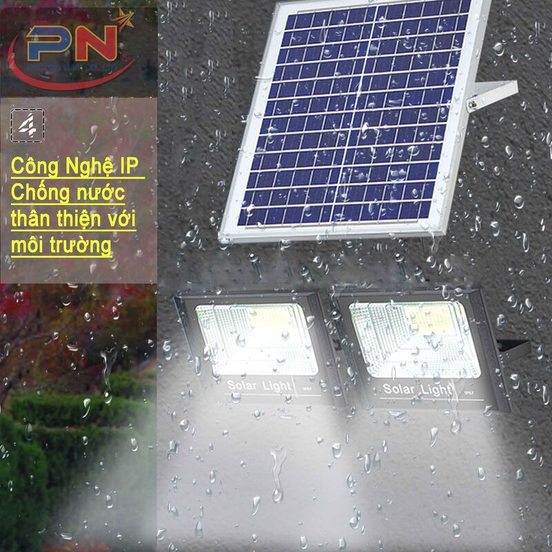 Đèn LED Năng Lượng Mặt Trời Solar Light 100W (4 Khoang)