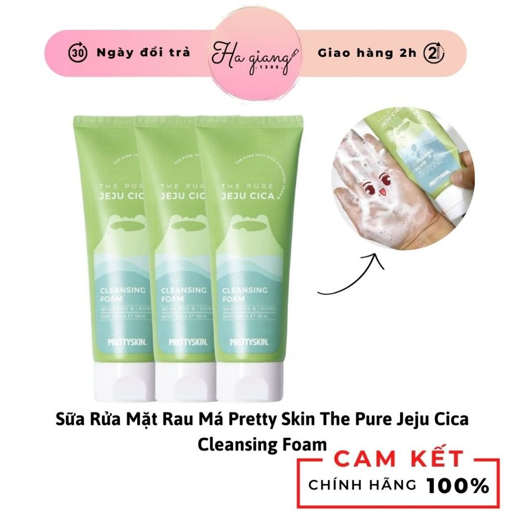 Sữa rửa mặt rau má jeju cica PRETTYSKIN