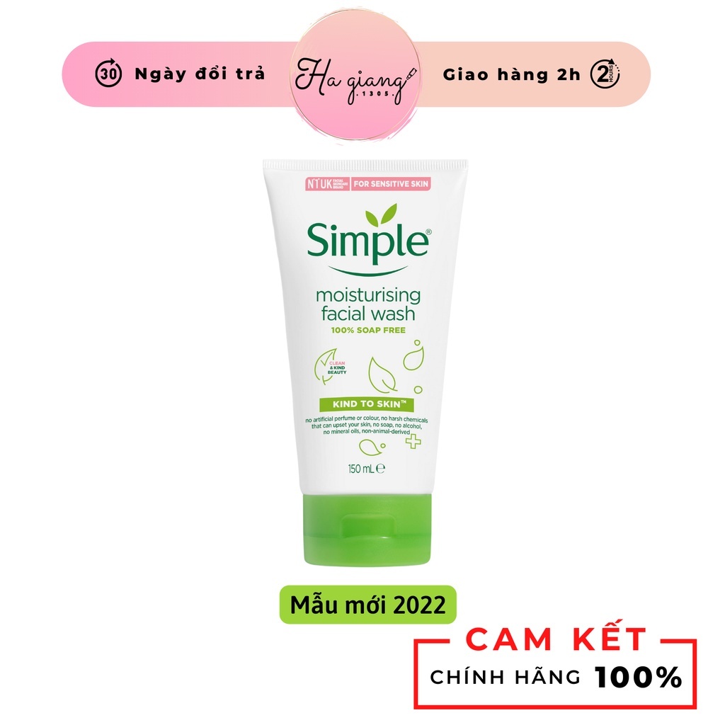 Sữa rửa mặt Simple Trắng - Da khô