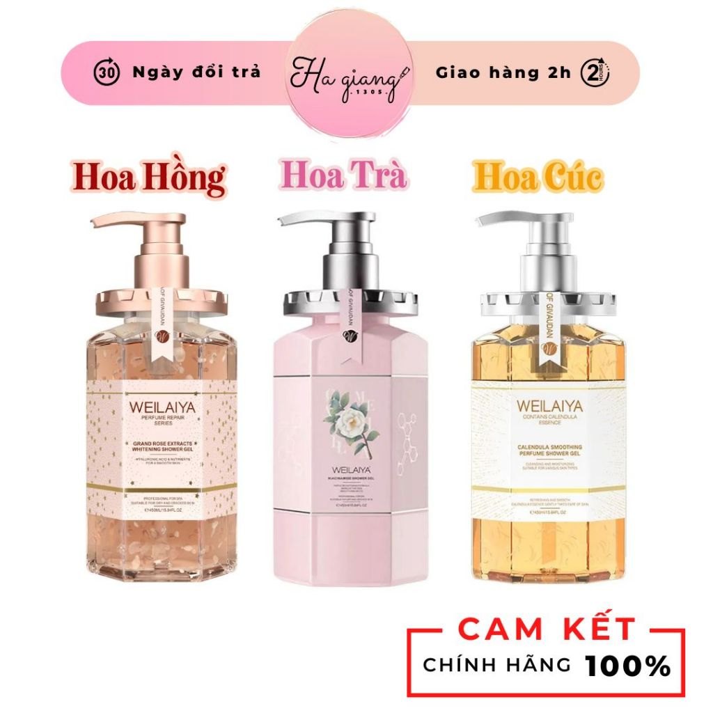 Sữa Tắm Weilaiya 450ML - CÁNH HOA CÚC