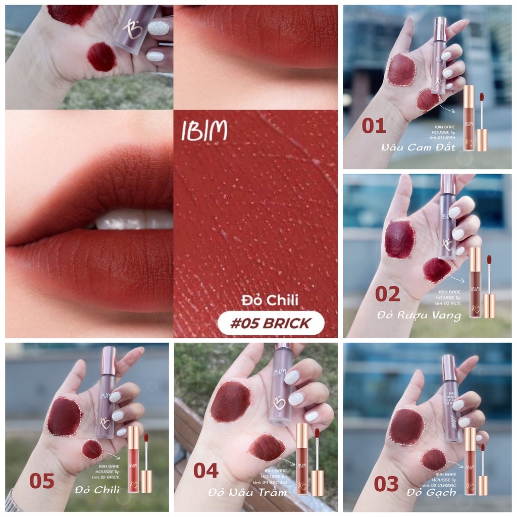 Son Kem Lì IBIM Bare Mousse Lip Tint - Brown 4.3g - 01