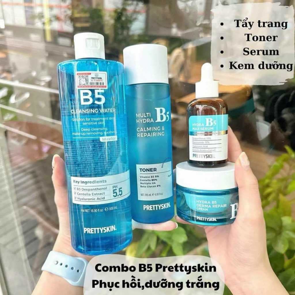 [PRETTYSKIN - B5] Nước Hoa Hồng PrettySkin Multi Hydra B5 Calming & Repairing Toner Phục Hồi, Dưỡng Trắng 205ml