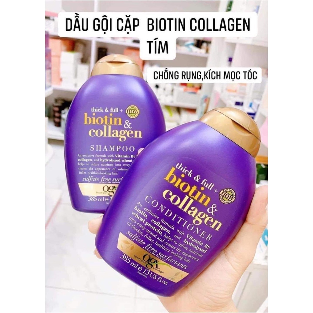 Dầu Gội Xả Biotin And Collagen Tím