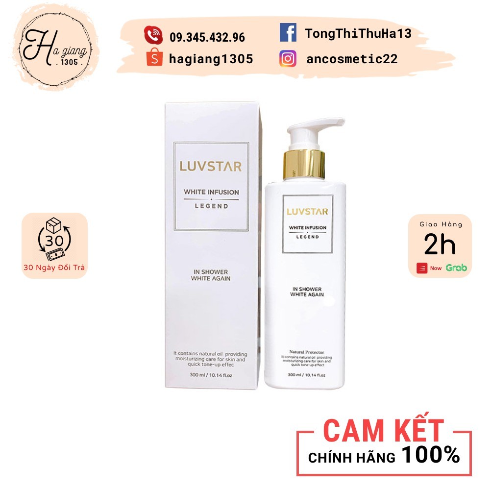 Sữa tắm Luvstar kích trắng-250ml