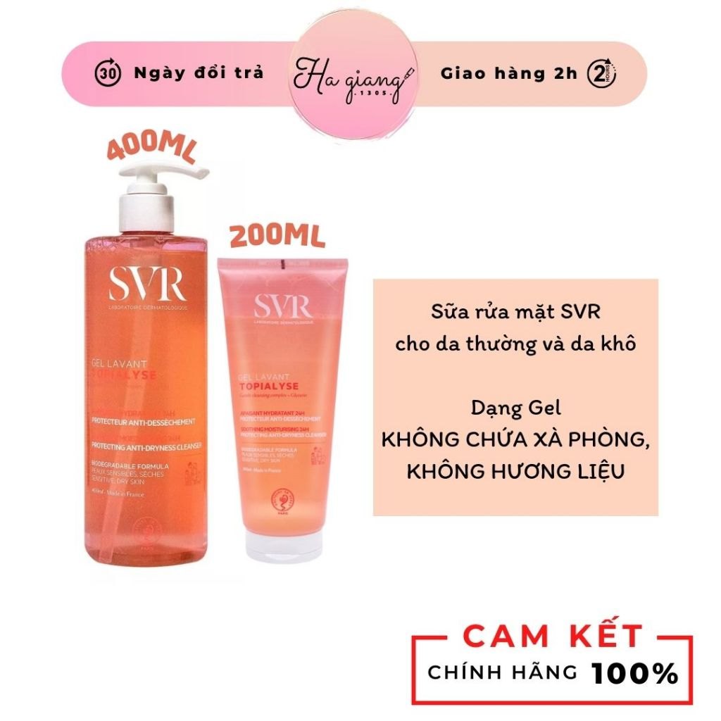 Sữa rửa mặt SVR 200ml Pháp CAM - 400ml