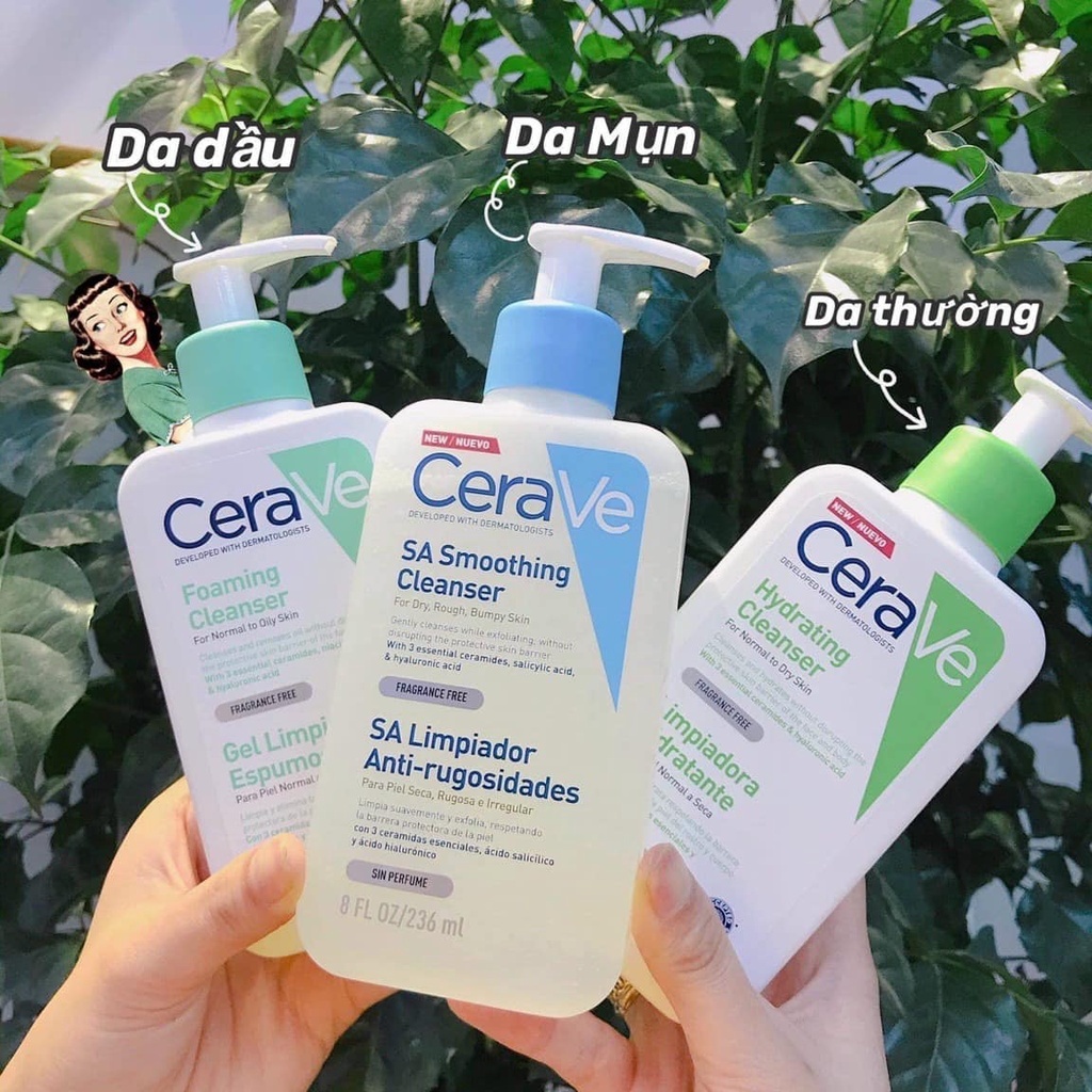 [473ml] Sữa Rửa Mặt Cerave - Xanh lá