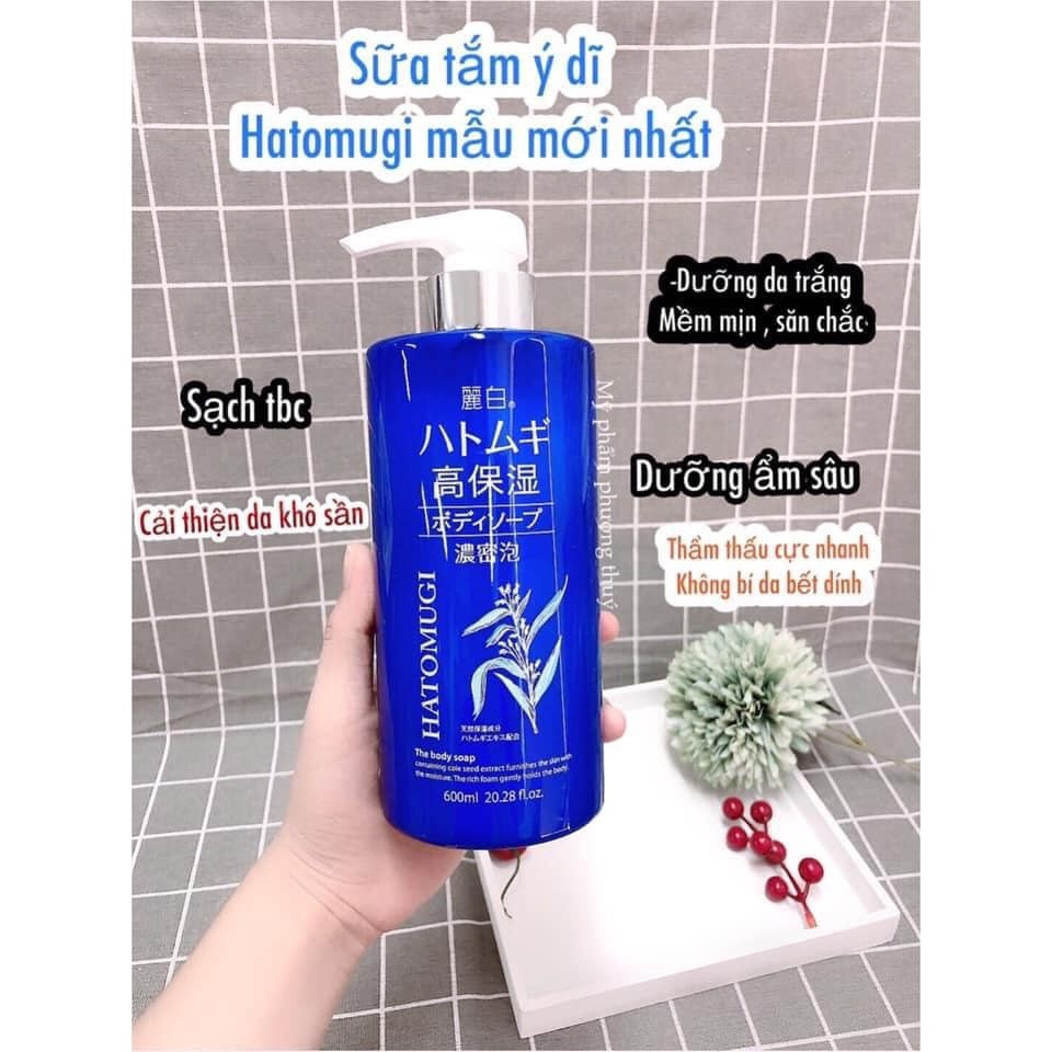 Sữa tắm ý dĩ Hatomugi chai xanh 600ml